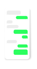 Phone Chat on Smartphone Screen - Modern Messaging Interface with Text Bubbles and Notifications