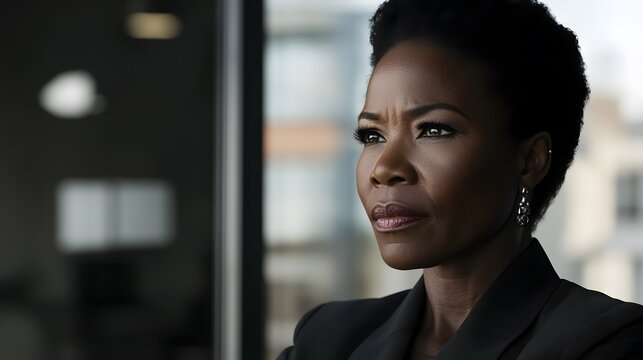 Confident businesswoman in a sharp blazer, embodying professionalism and modern leadership