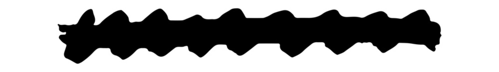 Grunge brush strokes. Ink painting. Hand drawn paintbrush shape, stain texture