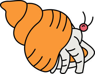 Hermit Crab Illustration