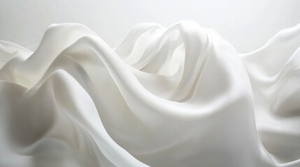 Abstract White Background With Luxury Cloth Or Liquid Texture