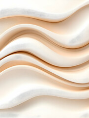 Creamy swirls forming smooth waves; elegant texture for backgrounds, presentations generative AI