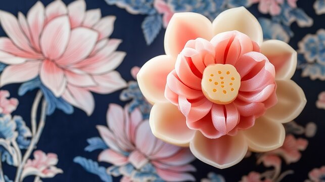Cool Japanese Sweets with Lotus Motif. Traditional and Artistic Confections with Lotus Patterns.