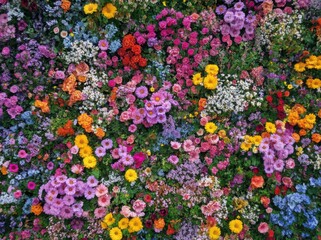 Vibrant Floral Tapestry: A Summer Garden of Colorful Blooms