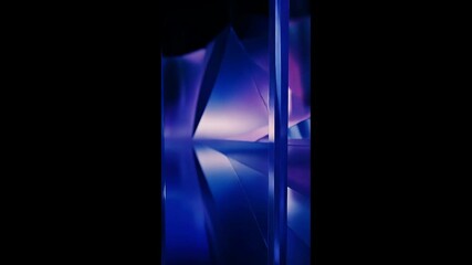 Video transparent abstract glass 3d shapes glowing. motion translucency geometry forms. blue purple
neon futuristic trendy tehno animation backdrop. - Powered by Adobe
