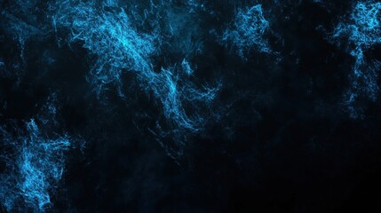 Fototapeta premium Ethereal Blue-Glowing Abstract Banner Design. Dark Background with Swirling Light and Noise Texture for Poster Header.