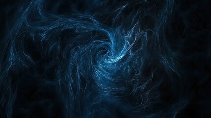 Obraz premium Ethereal Blue-Glowing Abstract Banner Design. Dark Background with Swirling Light and Noise Texture for Poster Header.