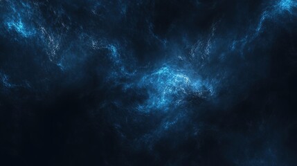 Fototapeta premium Ethereal Blue-Glowing Abstract Banner Design. Dark Background with Swirling Light and Noise Texture for Poster Header.