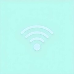 wi fi icon on blue background