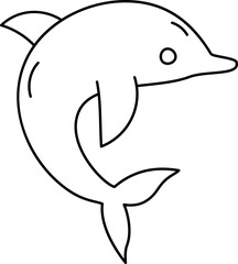 Dolphin Outline Illustration