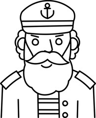 Sailor Outline Illustration