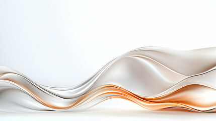Obraz premium Smooth abstract satin waves. Background light gradient. For web, design, print generative AI