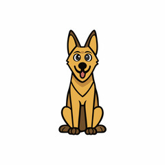 Vector illustration of a dog