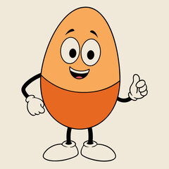 funny easter egg  - vector illustration