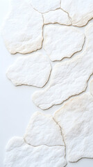 Obraz premium Stone fragments of pavement tiles placed irregularly on a white surface. Usage tiles generative AI