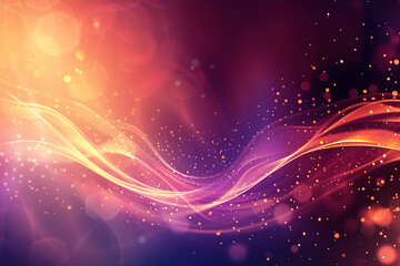 Obraz premium Abstract colorful waves and glowing particles create a vibrant background for creative projects