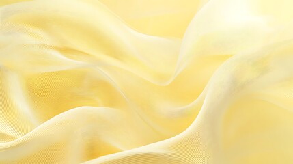 Obraz premium Pale Yellow Fabric Draped in Soft Waves