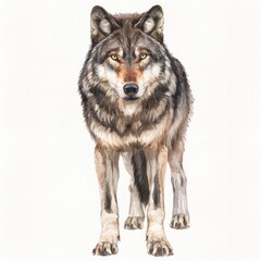 Obraz premium A wolf illustration realistic artwork.