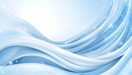 Obraz premium Winter blue wave background for christmas cards, posters, and website headers generative AI