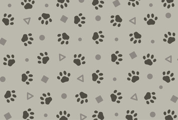 動物のかわいい足跡のシンプル背景素材 © y13991