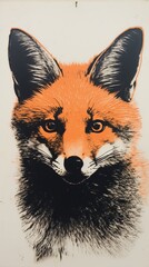 Fototapeta premium A fox animal mammal art.