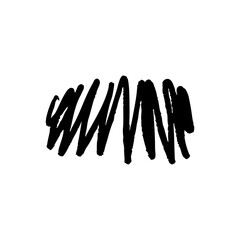 abstract black marker stroke element