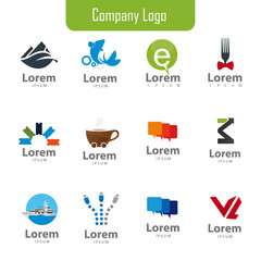 Set of company logo design ideas vector design