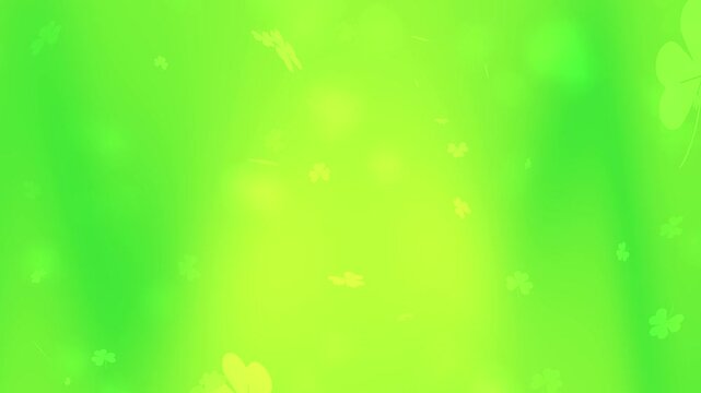 Green and yellow St. Patricks Day background with vibrant shamrocks. Perfect for festive greeting cards, social media posts, and holiday designs.