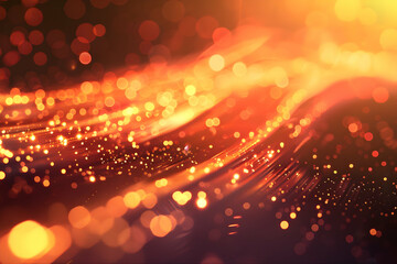 Obraz premium Vibrant abstract background with glowing particles and light trails creating a dynamic atmosphere