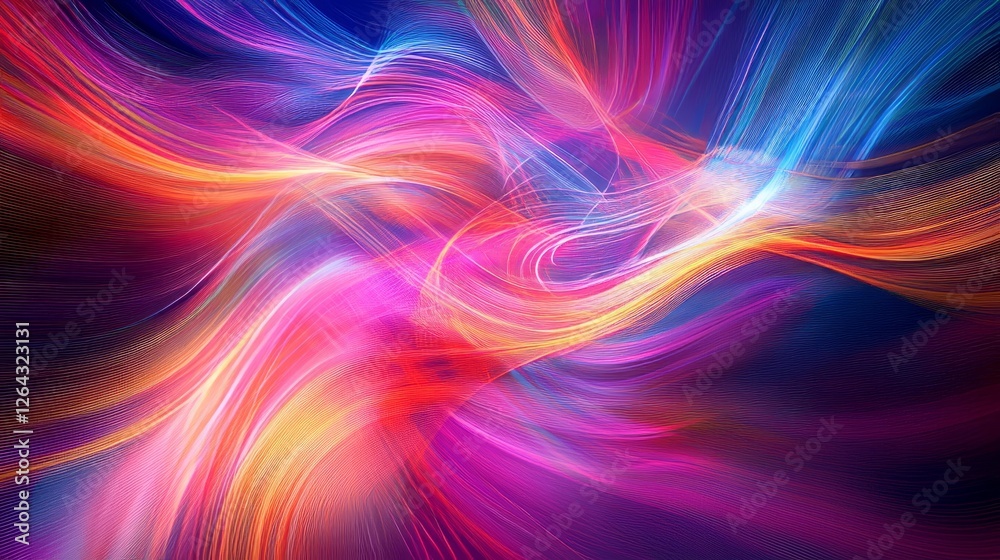 Canvas Prints vibrant abstract energy flow background.