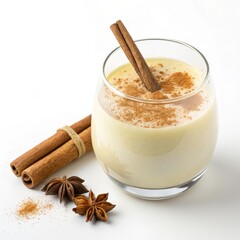 Spiced Eggnog in Glass Cinnamon, Star Anise, Festive Drink, Holiday Recipe, Eggnog Recipe Eggnog, Christmas