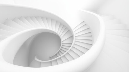 Obraz premium Realistic white staircase mockup, interior design element. Vector illustration of abstract blank concrete stairs, symbol of career growth, way to dream, competition for success, business challenge