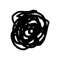Hand drawn scribble doodle shapes element
