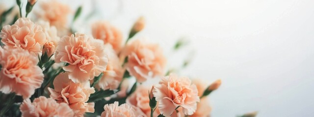 Peach Carnations: A Soft, Romantic Floral Bouquet