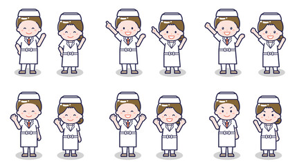 Fototapeta premium 和食料理人の男女 02