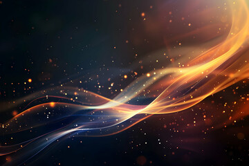 Naklejka premium Abstract swirling light patterns with vibrant colors and sparkles against a dark background