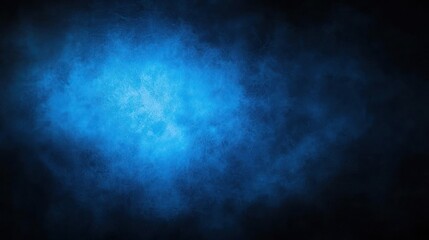 Fototapeta premium Dark Blue Nebula With Bright Center In Deep Space