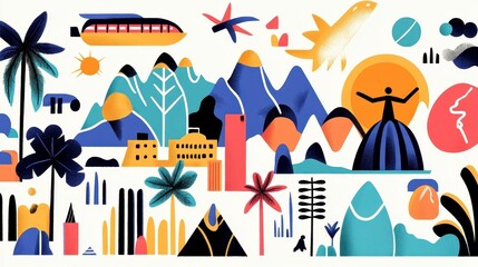 Vibrant Abstract Landscape