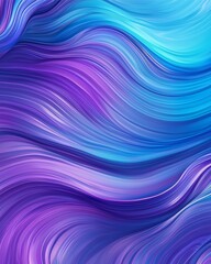 Obraz premium Fluid Abstract Design: Swirling waves of vibrant purple and blue hues create a captivating abstract design, reminiscent of a flowing river, a psychedelic dreamscape, or a cosmic swirl. 
