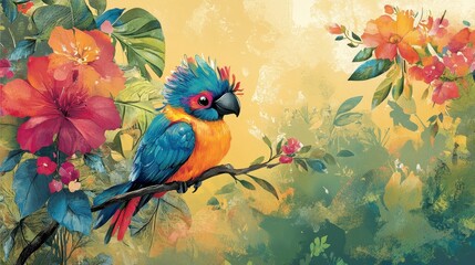 Fototapeta premium Colorful Tropical Parrot