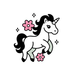 vector illustration of a unicorn