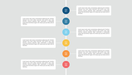 6 steps infographic for data visualization.