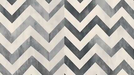 Abstract Gray and White Chevron Pattern Design