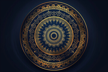 Luxury Mandala Background with Golden Arabesque Ornament in Islamic Style