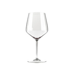 Elegant Empty Red Wine Glass Isolated on on white background