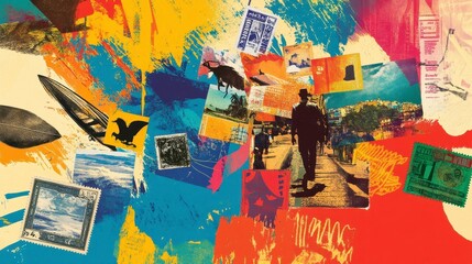 Fototapeta premium Colorful Mixed Media Artwork