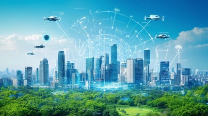 Futuristic City Skyline Visual