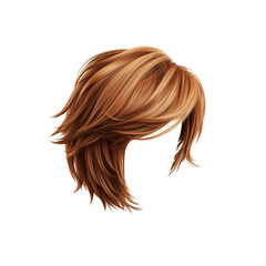 Fototapeta premium Realistic 3D Render of a Short, Layered, Light Auburn Bob Haircut