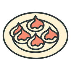 Dumplings with dipping sauce