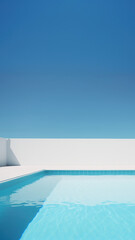 Fototapeta premium Photo of Swimming pool, summer, mininal, clean, isolated.